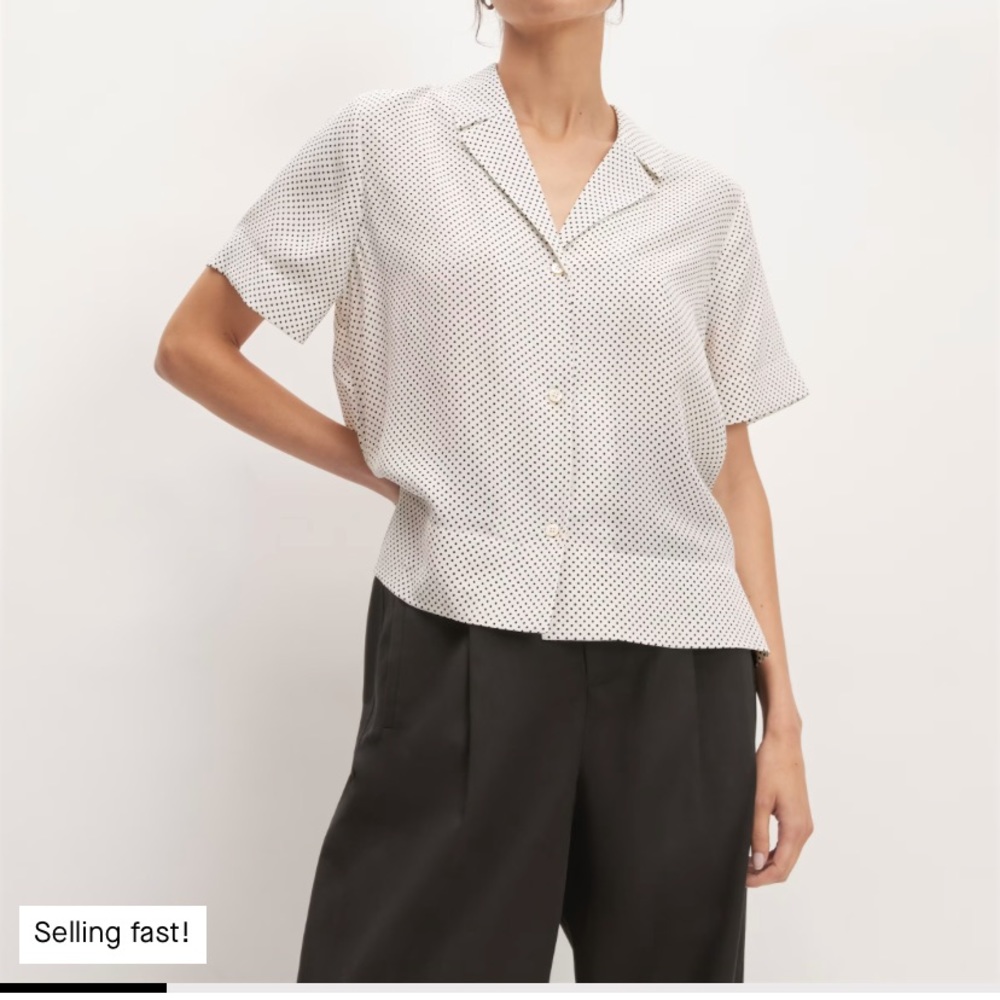 The Washable Clean Silk Short-Sleeve Notch Shirt from Everlane
